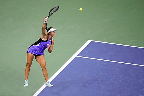 US Open Tennis Semifinal 2024: Jessica Pegula, of the United States, serves to Karolina Muchova, of the Czech Republic